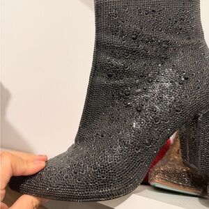 Betsey Johnson Glittering Black Heeled Boots